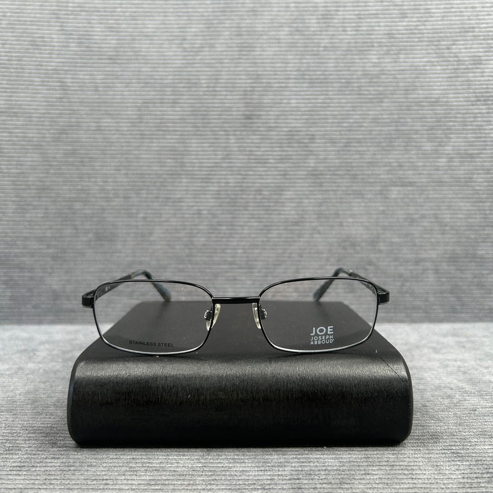 Joe Joseph Abboud JOE4049 Black Jack Stainless Steel Y2k Eyeglasses Frames 145
